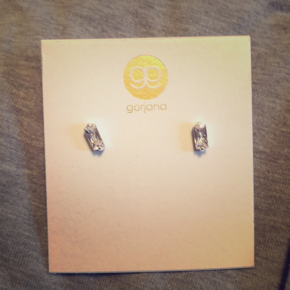 Gorjana NWT White Gold  CZ  Earrings